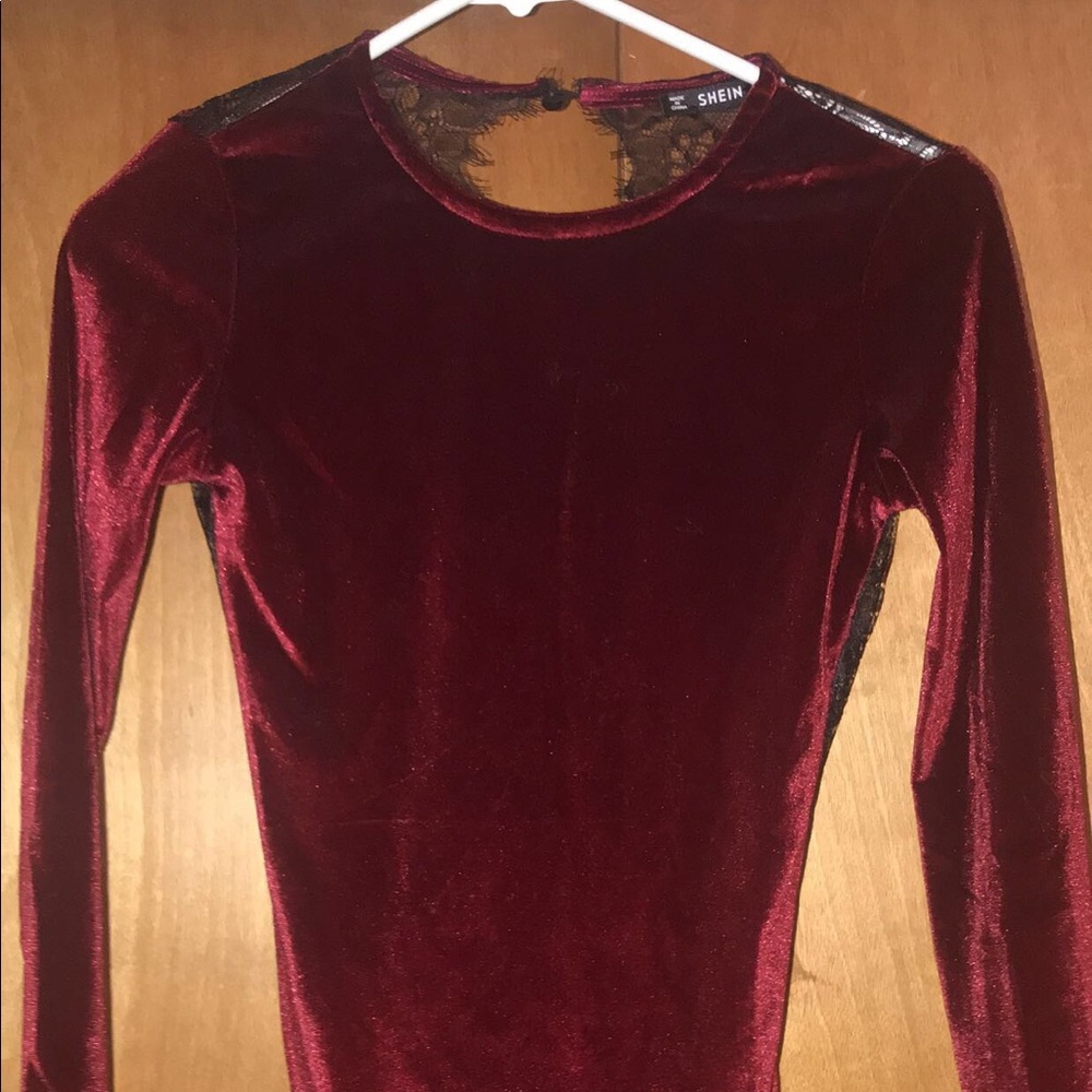 Velvet Backless One-piece (bodysuit)